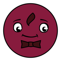 happy gentleman emoticon with bowtie