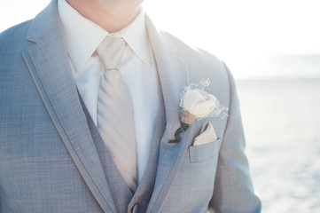 Groom at the Beach