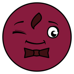 happy gentleman emoticon with bowtie