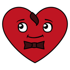 heart with bowtie emoticon character