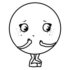 happy emoticon kawaii character
