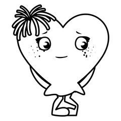 heart face emoticon character