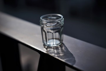 empty wine glasses on the table