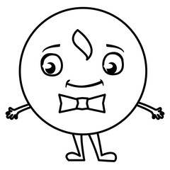 happy gentleman emoticon with bowtie