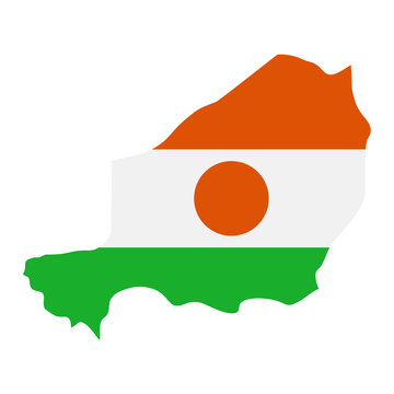 recommend clip art: map of Niger - flag