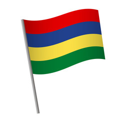 Mauritius flag icon.