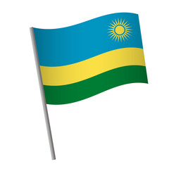 Rwanda flag icon.