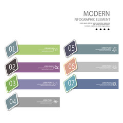 Modern Infographics banners with icon template vector