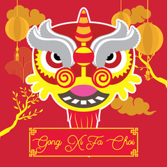 Chinese New Year Design Template Gong Xi Barongsai
