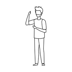 Fototapeta premium young man avatar character