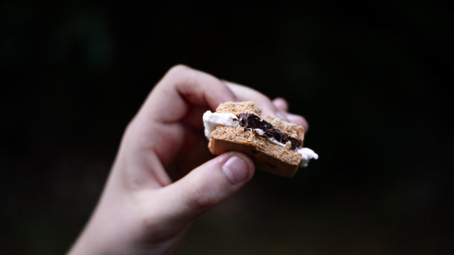 smores in hand