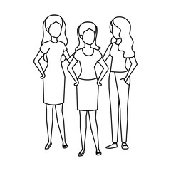 group of girls avatars characters