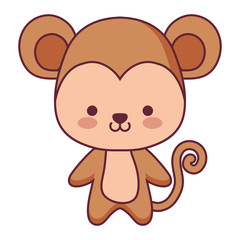 cute and little monkey character