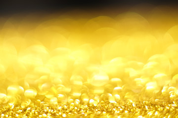 gold and white glitter abstract bokeh background Christmas	