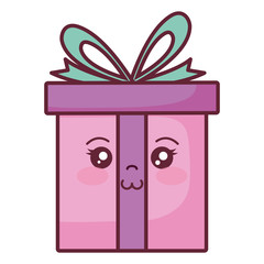 gift box present kawaii character