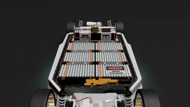 Artist rendering EV battery pack.