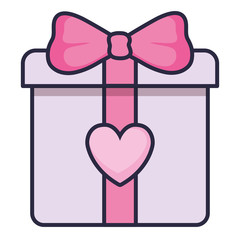 gift box present with heart