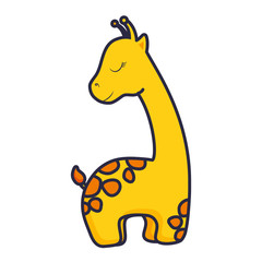cute and little giraffe character