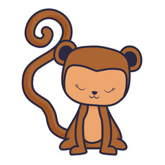 cute and little monkey character