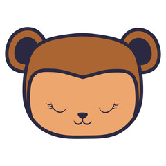 cute and little monkey character