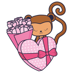 gift box with heart shape