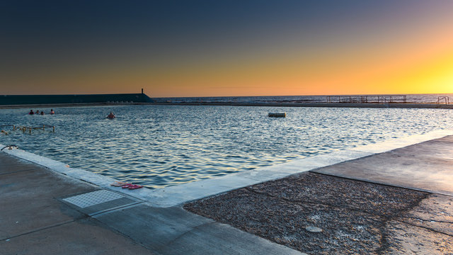 Newcastle Baths At Sunrise