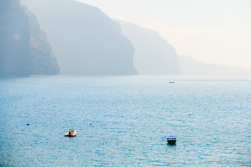 Obraz premium Stunning view of the huge cliffs of Los Gigantes from Cape Teno. Tenerife. Canary Islands..Spain