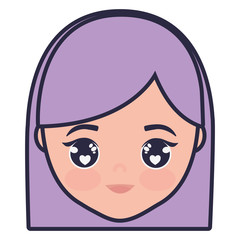 Fototapeta premium cute and little girl head