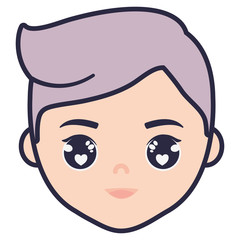 teenager boy young head character
