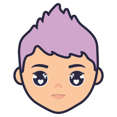 teenager boy young head character