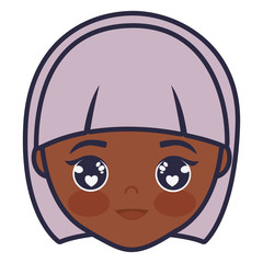 cute and little girl head