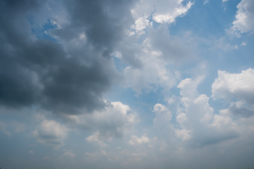 dark storm clouds with background,Dark clouds before a thunder-storm.
