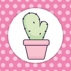 cute cactus plant icon