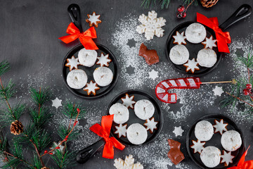 Sweet desserts cookies and biscuits for holidays: christmas, new year's eve