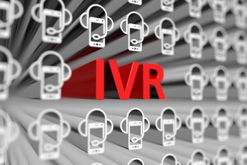 IVR concept blurred background 3d render illustration