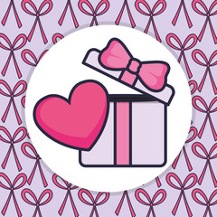 gift box present with heart