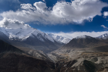 Mountain In leh Ladakh with sunlight