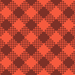 Living Coral Tartan Seamless Pattern Background