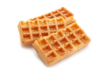 Viennese waffles on white