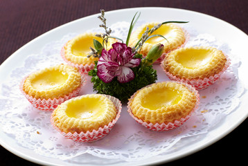 Delicious dessert, Portuguese egg tart