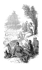 Sermon on the mount.