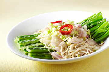 Delicious Chinese cuisine, meat loofah