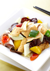 Delicious Chinese cuisine, fried tofu