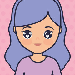 cute and little girl character