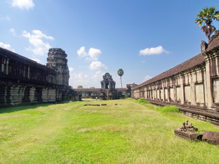 Angkor Wat in Cambodia is the largest religious monument in the world and a World heritage, Seam...