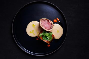 grill and barbeque, meat restaurant menu, juicy classic steak, beef Wellington, traditional cuisine