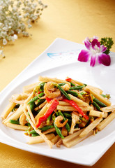 Delicious Chinese cuisine, fried lotus root