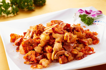 Delicious Chinese cuisine, chili fried meat
