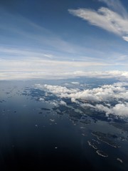 aerial view from the plane