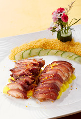 Delicious Chinese cuisine, fried trotters slices